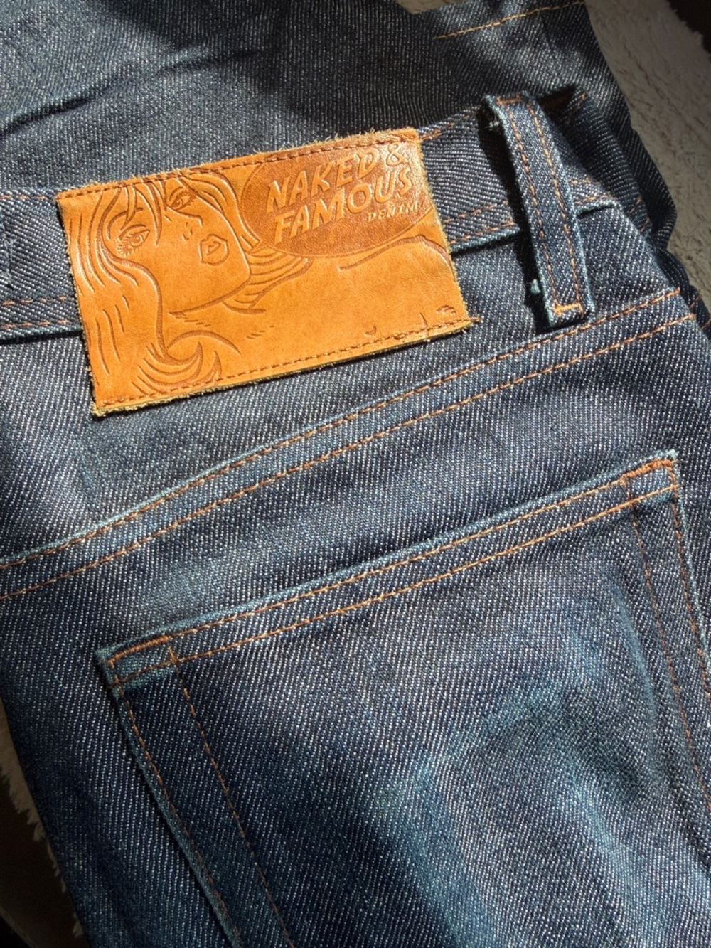 Naked & Famous stretch selvage indigo denim